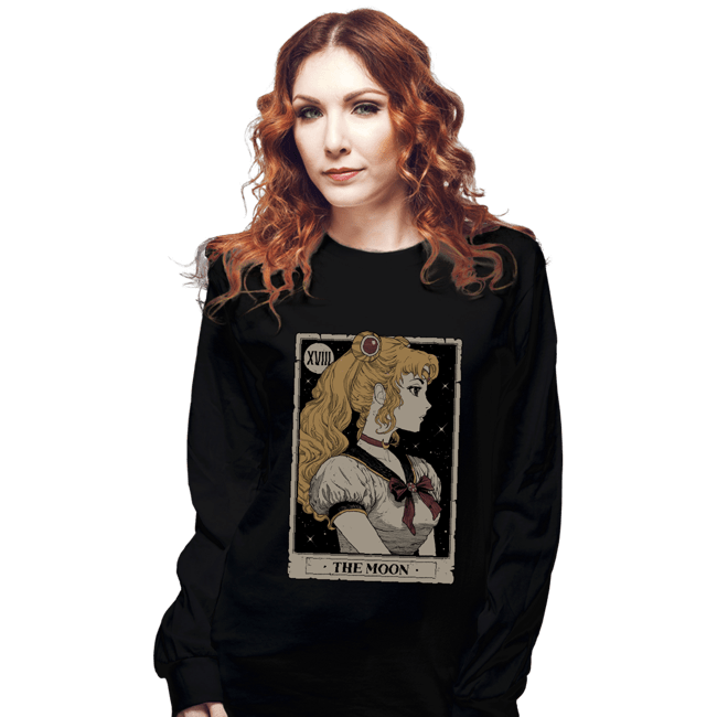 Secret_Shirts Long Sleeve Shirts, Unisex / Small / Black Moon Tarot