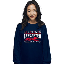 Load image into Gallery viewer, Daily_Deal_Shirts Long Sleeve Shirts, Unisex / Small / Navy House Targaryen
