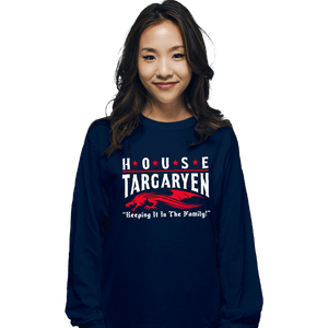 Daily_Deal_Shirts Long Sleeve Shirts, Unisex / Small / Navy House Targaryen