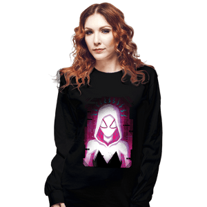 Daily_Deal_Shirts Long Sleeve Shirts, Unisex / Small / Black Glitch Spider-Gwen