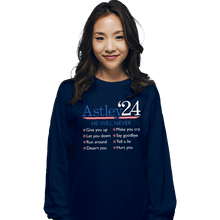 Load image into Gallery viewer, Daily_Deal_Shirts Long Sleeve Shirts, Unisex / Small / Navy Astley &#39;24
