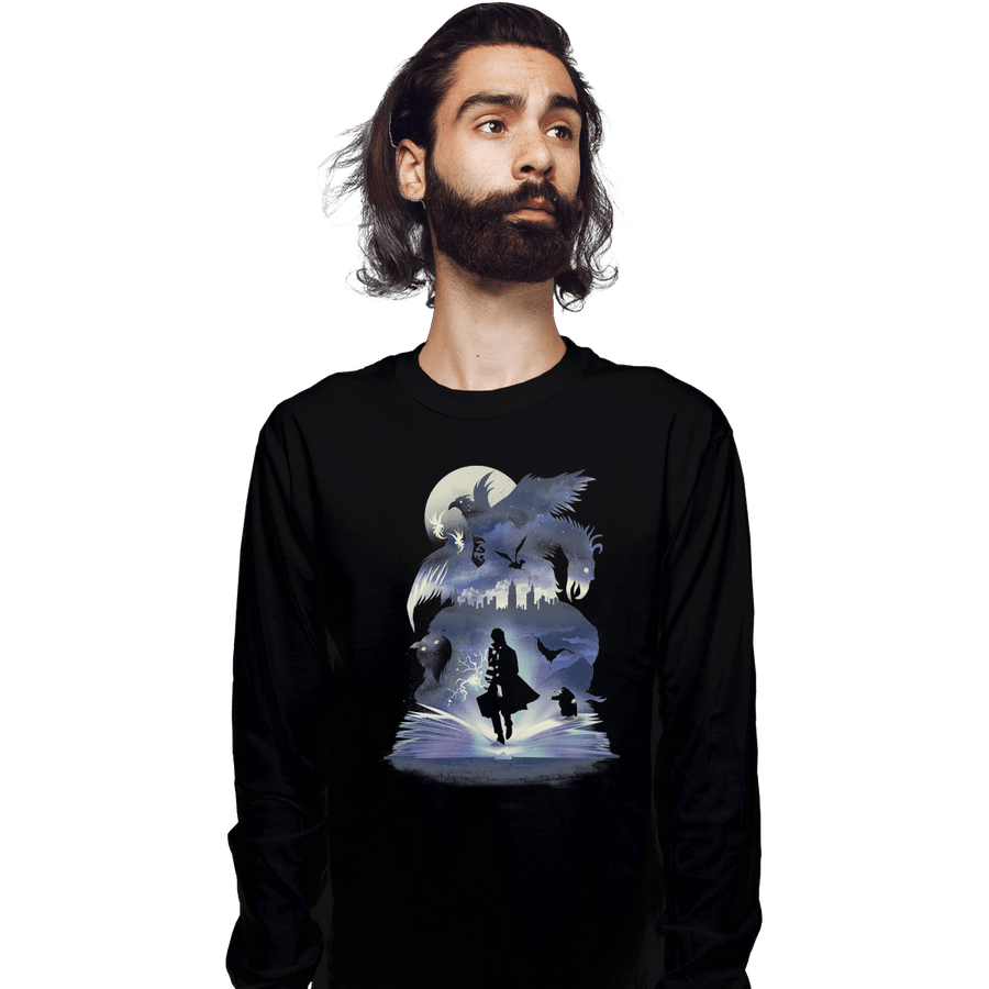 Shirts Long Sleeve Shirts, Unisex / Small / Black The Fantastic Book Of Magic