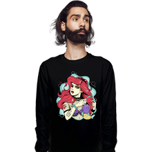Load image into Gallery viewer, Daily_Deal_Shirts Long Sleeve Shirts, Unisex / Small / Black Down Where It&#39;s Wetter
