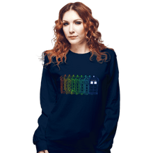 Load image into Gallery viewer, Secret_Shirts Long Sleeve Shirts, Unisex / Small / Navy Tardis Trail
