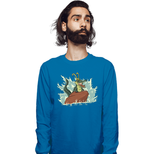 Secret_Shirts Long Sleeve Shirts, Unisex / Small / Sapphire The Little Alligator