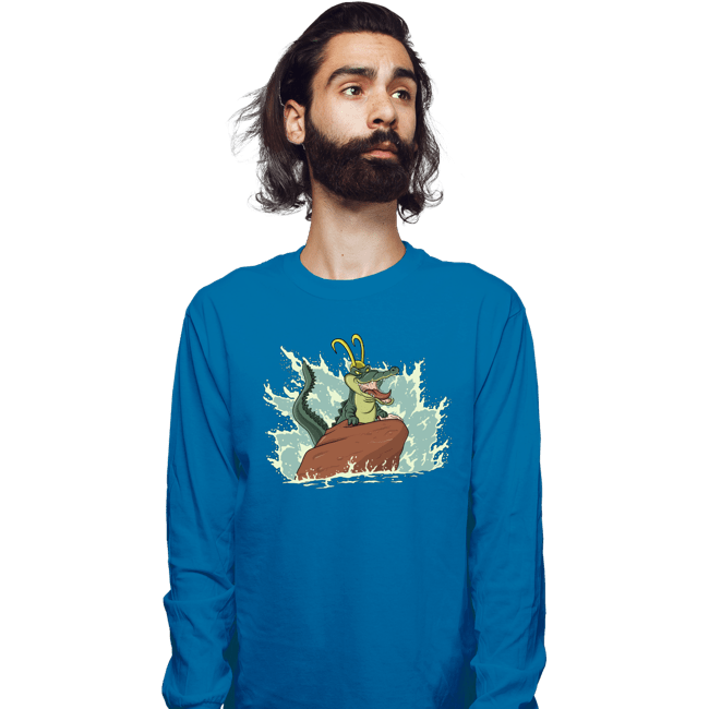 Secret_Shirts Long Sleeve Shirts, Unisex / Small / Sapphire The Little Alligator