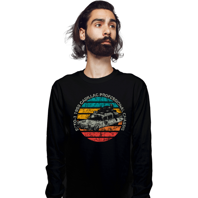 Shirts Long Sleeve Shirts, Unisex / Small / Black Retro Ecto-1 Sun