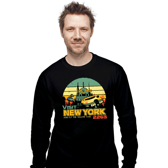 Daily_Deal_Shirts Long Sleeve Shirts, Unisex / Small / Black Visit New York