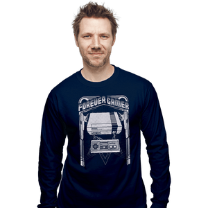 Secret_Shirts Long Sleeve Shirts, Unisex / Small / Navy Forever Gamer NES