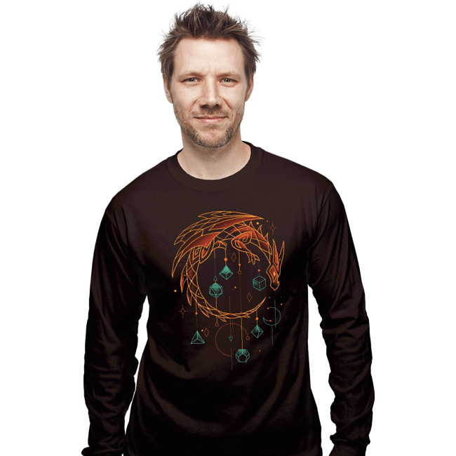 Daily_Deal_Shirts Long Sleeve Shirts, Unisex / Small / Dark Chocolate Draconic Dice Keeper