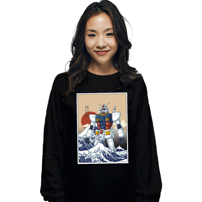 Secret_Shirts Long Sleeve Shirts, Unisex / Small / Black Kanagawa Gundam