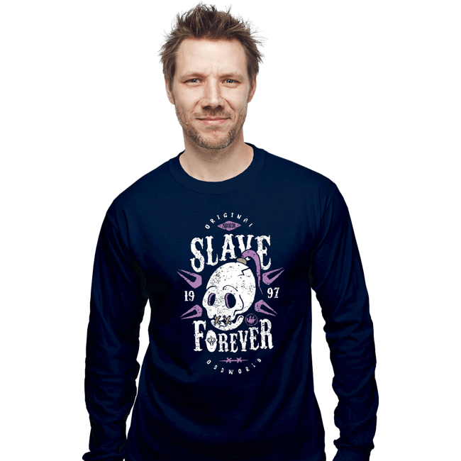 Shirts Long Sleeve Shirts, Unisex / Small / Navy Slave Forever