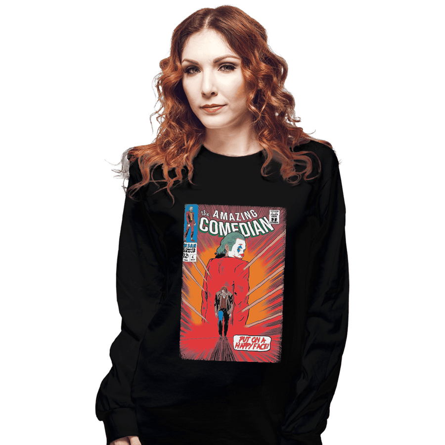 Shirts Long Sleeve Shirts, Unisex / Small / Black The Amazing Comedian
