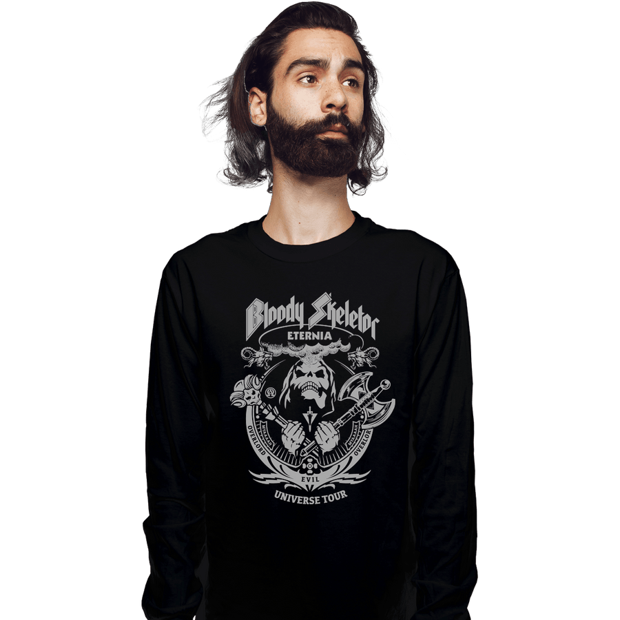 Shirts Long Sleeve Shirts, Unisex / Small / Black Bloody Skeletor