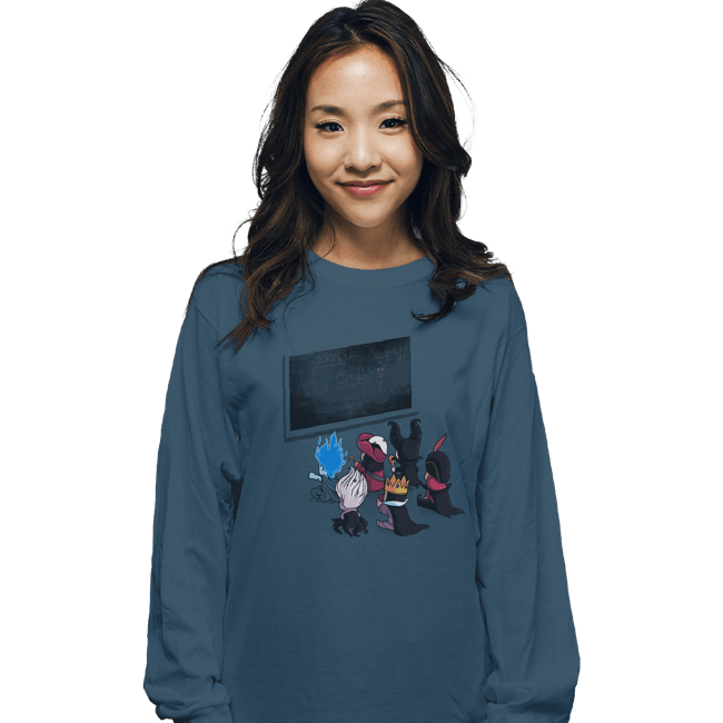 Shirts Long Sleeve Shirts, Unisex / Small / Indigo Blue School Of Villains