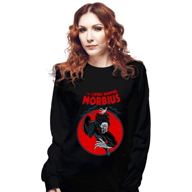 Shirts Long Sleeve Shirts, Unisex / Small / Black The Living Vampire Morbius