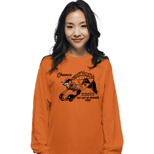 Load image into Gallery viewer, Secret_Shirts Long Sleeve Shirts, Unisex / Small / Orange Get Out Of Arkham Card
