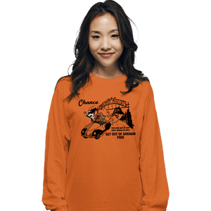 Secret_Shirts Long Sleeve Shirts, Unisex / Small / Orange Get Out Of Arkham Card