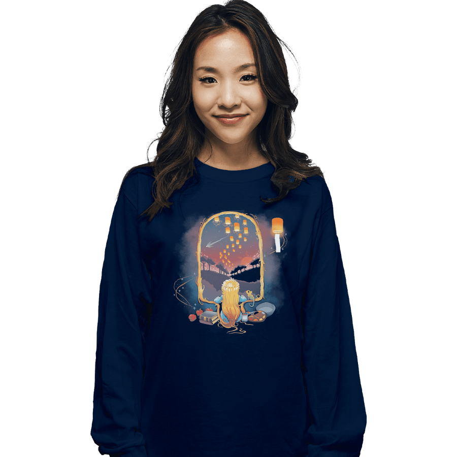 Shirts Long Sleeve Shirts, Unisex / Small / Navy Rapunzel