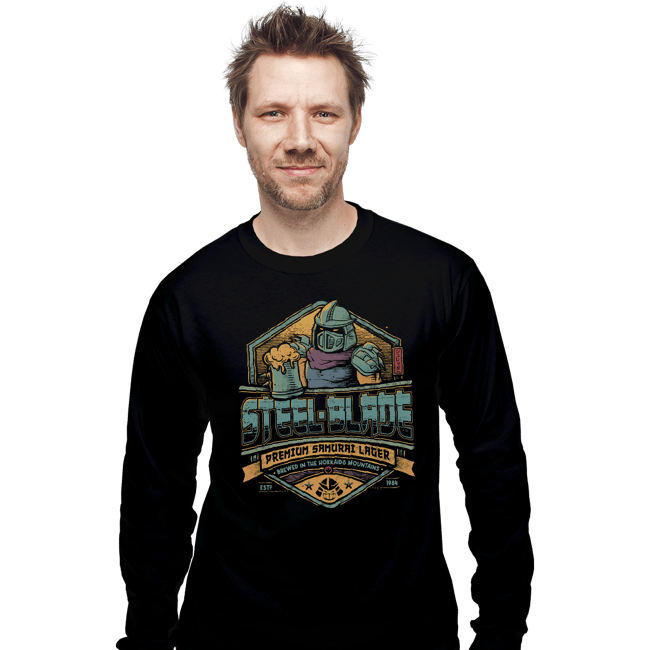 Daily_Deal_Shirts Long Sleeve Shirts, Unisex / Small / Black Steel Blade Lager