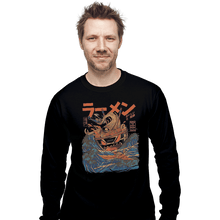 Load image into Gallery viewer, Shirts Long Sleeve Shirts, Unisex / Small / Black Great Ramen off Kanagawa
