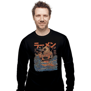 Shirts Long Sleeve Shirts, Unisex / Small / Black Great Ramen off Kanagawa