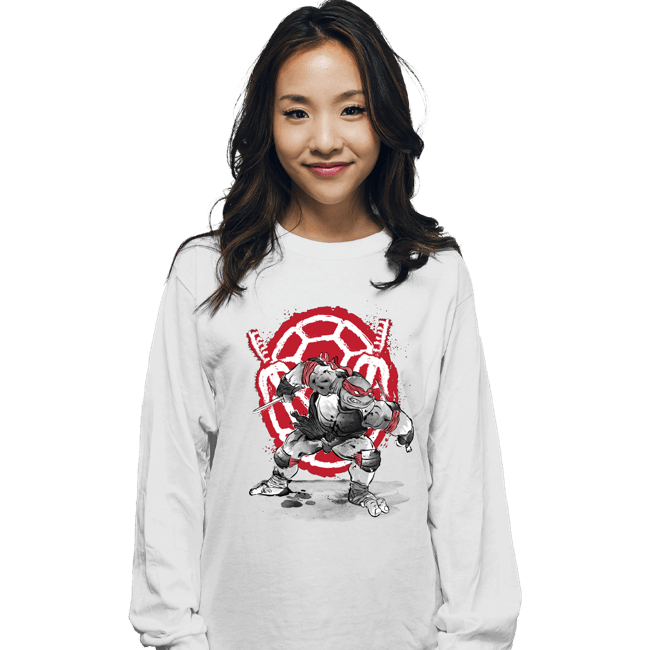 Daily_Deal_Shirts Long Sleeve Shirts, Unisex / Small / White Raphael Sumi-e