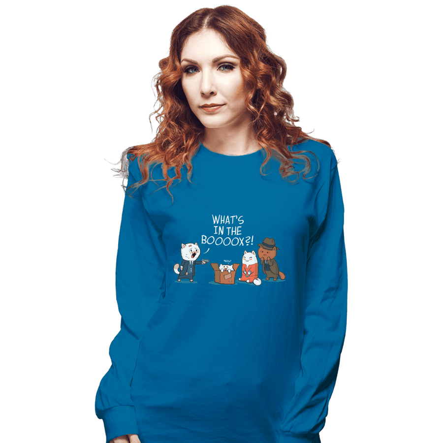 Shirts Long Sleeve Shirts, Unisex / Small / Sapphire What's In The Booox?