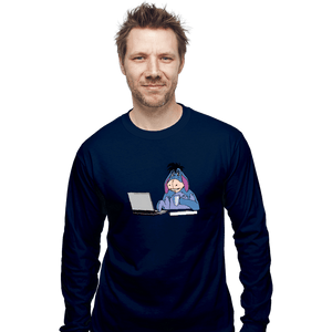 Shirts Long Sleeve Shirts, Unisex / Small / Navy Hide The Pain