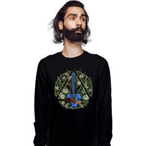 Daily_Deal_Shirts Long Sleeve Shirts, Unisex / Small / Black Warrior In The Forest