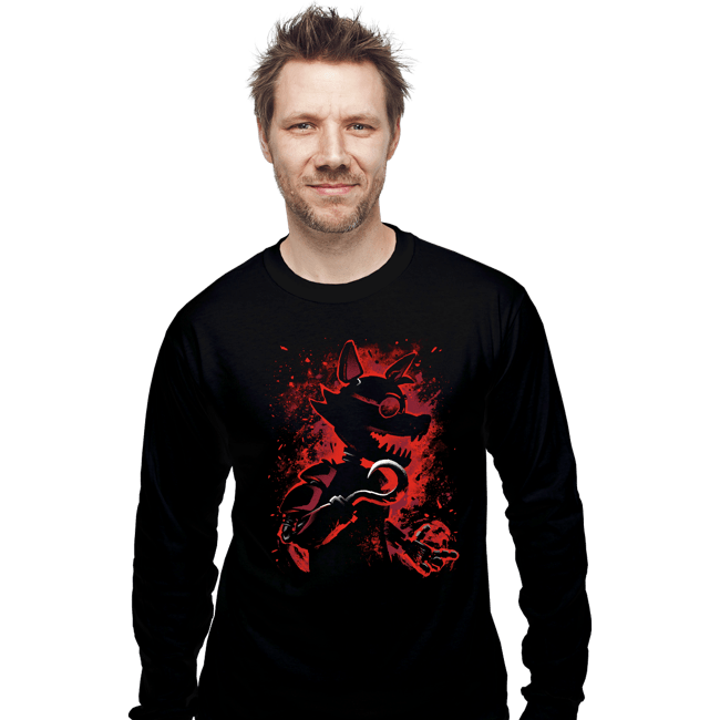Daily_Deal_Shirts Long Sleeve Shirts, Unisex / Small / Black The Animatronic Fox