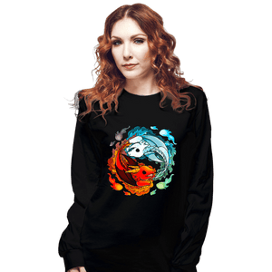 Shirts Long Sleeve Shirts, Unisex / Small / Black Dragons of Fire And Water