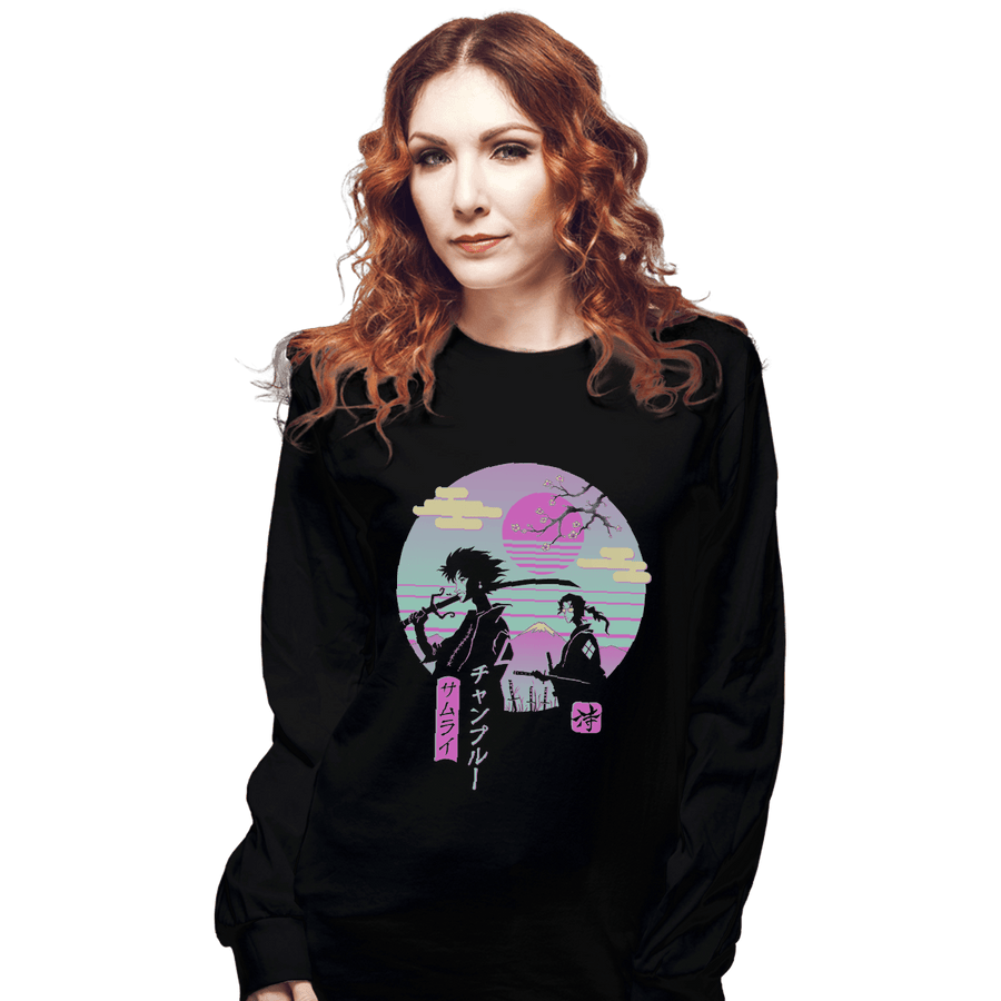 Shirts Long Sleeve Shirts, Unisex / Small / Black Samurai Chillhop