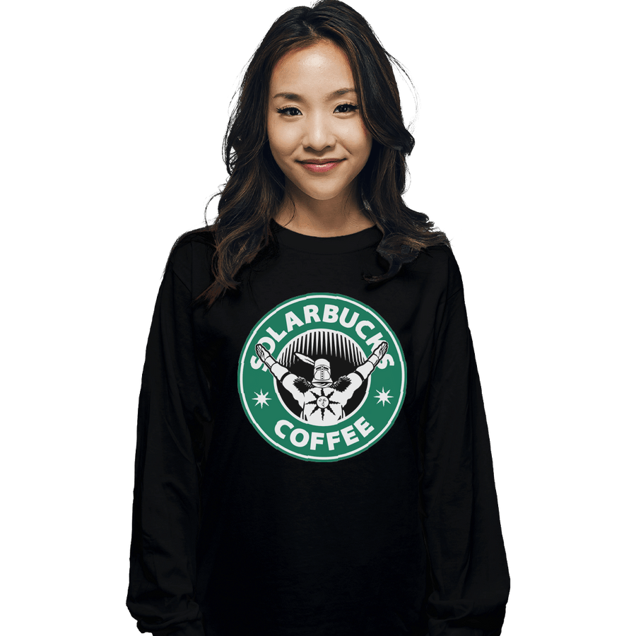 Shirts Long Sleeve Shirts, Unisex / Small / Black Wake Up And Praise The Coffee