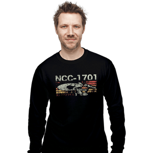 Shirts Long Sleeve Shirts, Unisex / Small / Black Retro NCC-1701