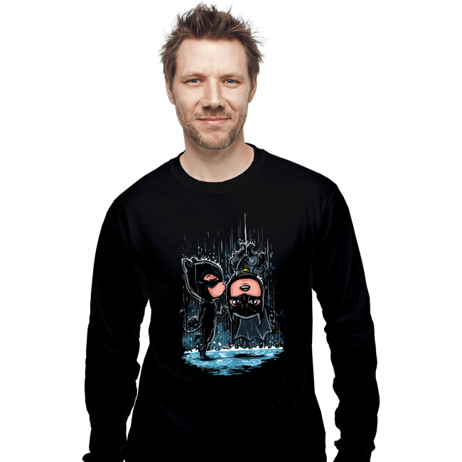 Daily_Deal_Shirts Long Sleeve Shirts, Unisex / Small / Black Bat Kiss