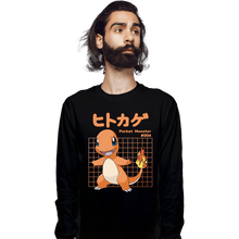 Load image into Gallery viewer, Sold_Out_Shirts Long Sleeve Shirts, Unisex / Small / Black Charmander X-Ray
