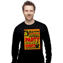 Load image into Gallery viewer, Secret_Shirts Long Sleeve Shirts, Unisex / Small / Black Delta House Flyer
