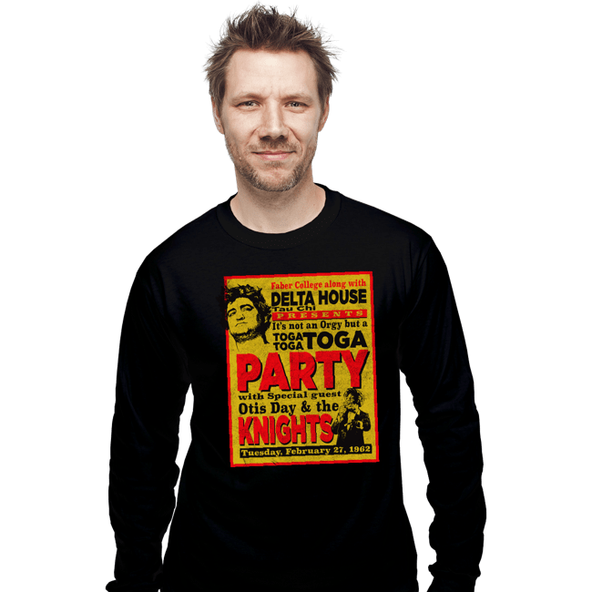 Secret_Shirts Long Sleeve Shirts, Unisex / Small / Black Delta House Flyer
