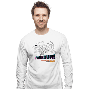 Daily_Deal_Shirts Long Sleeve Shirts, Unisex / Small / White Parkour!