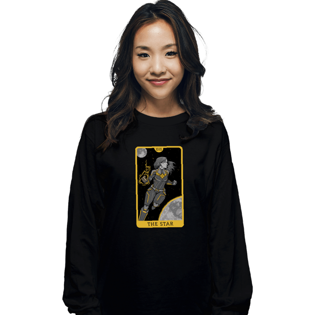 Shirts Long Sleeve Shirts, Unisex / Small / Black Tarot The Star