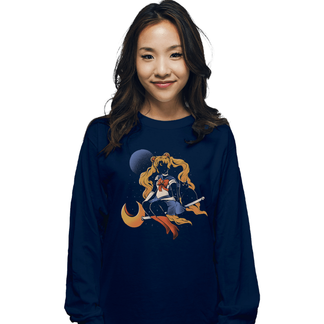 Daily_Deal_Shirts Long Sleeve Shirts, Unisex / Small / Navy Cosmic Sailor