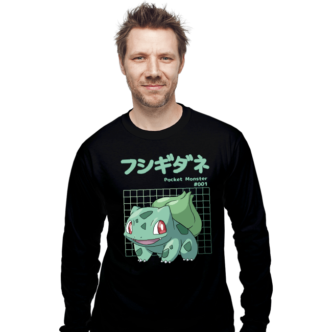 Sold_Out_Shirts Long Sleeve Shirts, Unisex / Small / Black Bulbasaur X-Ray