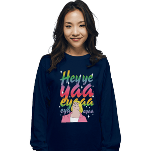 Shirts Long Sleeve Shirts, Unisex / Small / Navy Heyyeyaaeyaaaeyaeyaa