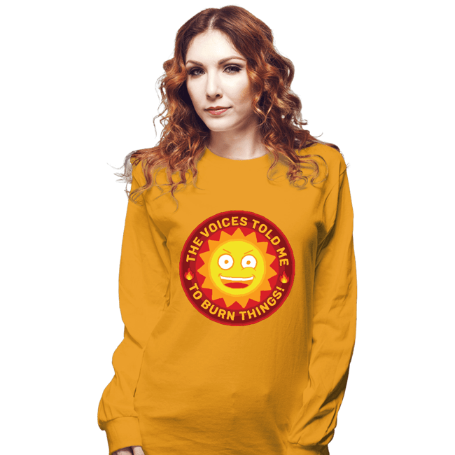 Secret_Shirts Long Sleeve Shirts, Unisex / Small / Gold Burn Things!