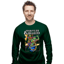 Load image into Gallery viewer, Daily_Deal_Shirts Long Sleeve Shirts, Unisex / Small / Forest Turtles &amp; Dragons
