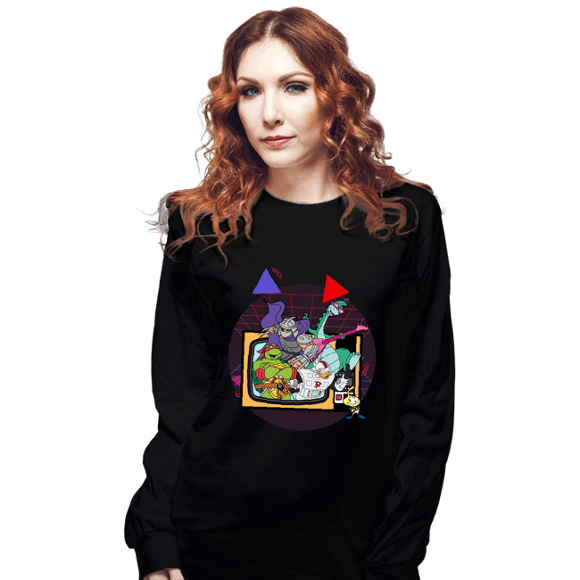 Daily_Deal_Shirts Long Sleeve Shirts, Unisex / Small / Black Toon Takeover
