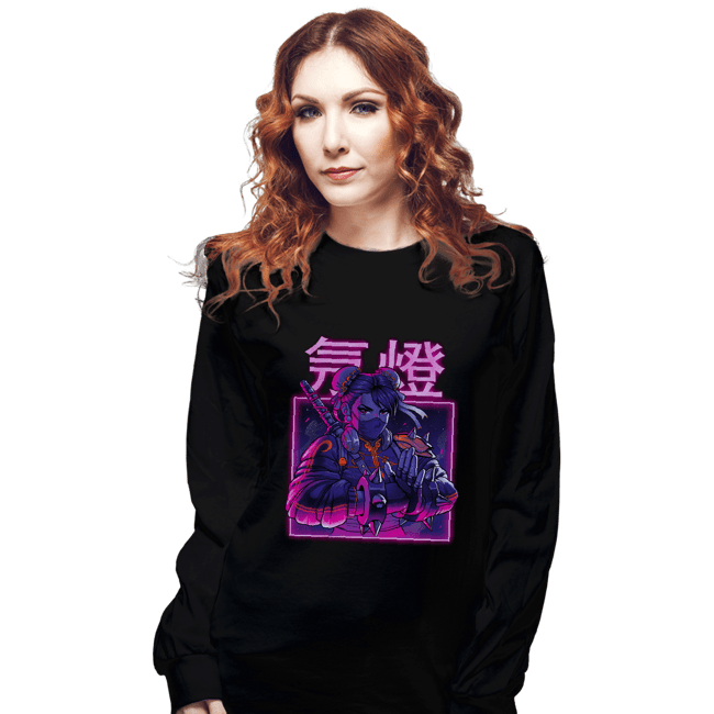Shirts Long Sleeve Shirts, Unisex / Small / Black Neon Spring