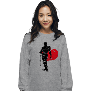 Shirts Long Sleeve Shirts, Unisex / Small / Sports Grey Crimson Dio