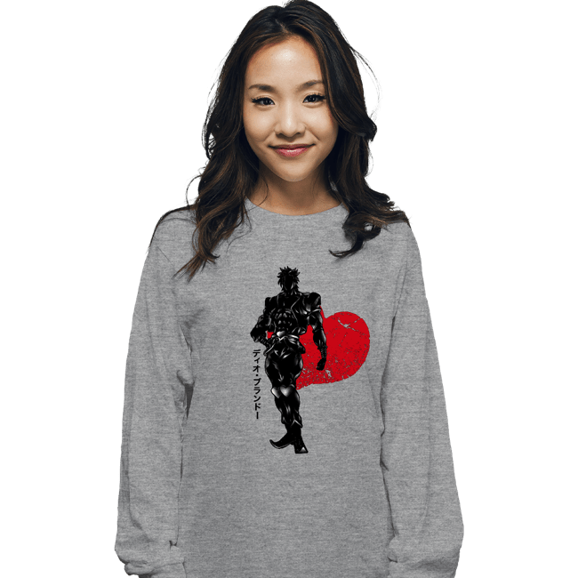 Shirts Long Sleeve Shirts, Unisex / Small / Sports Grey Crimson Dio